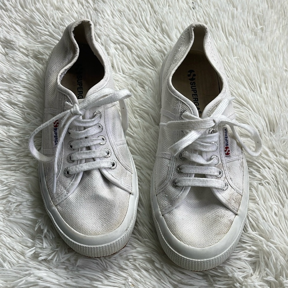 Superga white canvas sneaker